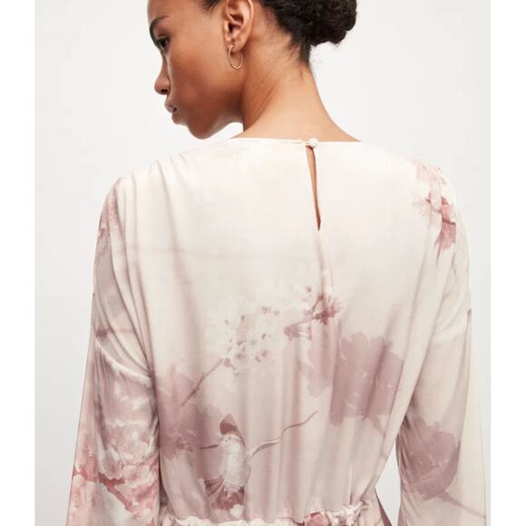 New Allsaints Cassandra Ume Petal Pink Dress Size 6 Retails $299 - Picture 4 of 8